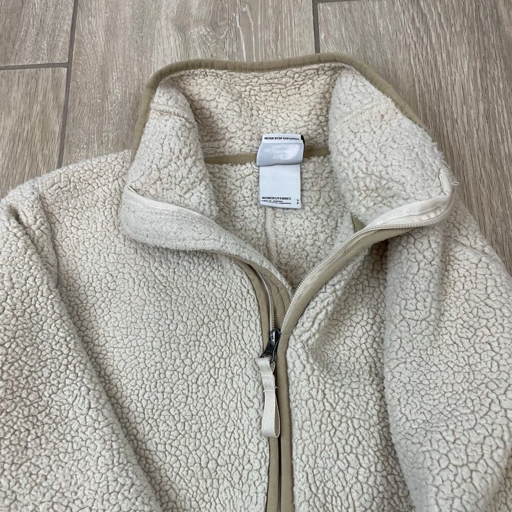 The North Face Cragmont Sherpa Fleece Jacket Womens Small Cream Full Zip Cozy - Picture 10 of 15